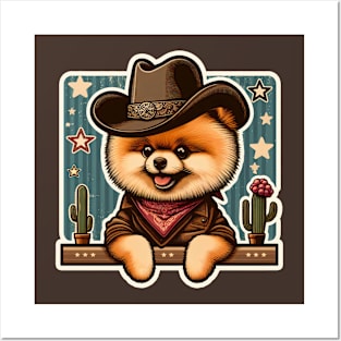 Pomeranian Cowboy Posters and Art